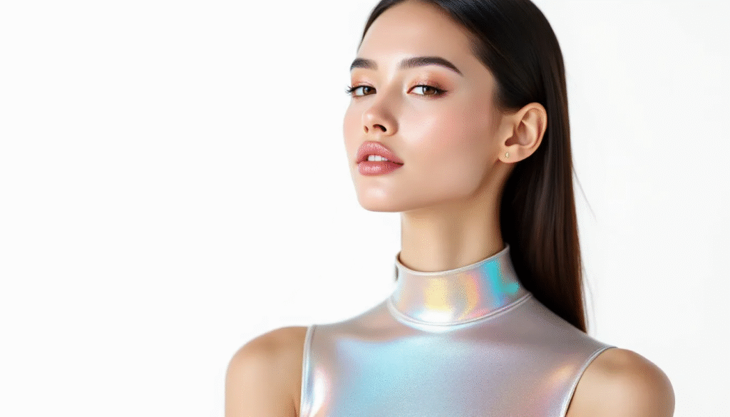 Maquiagem corporal para um look glow.